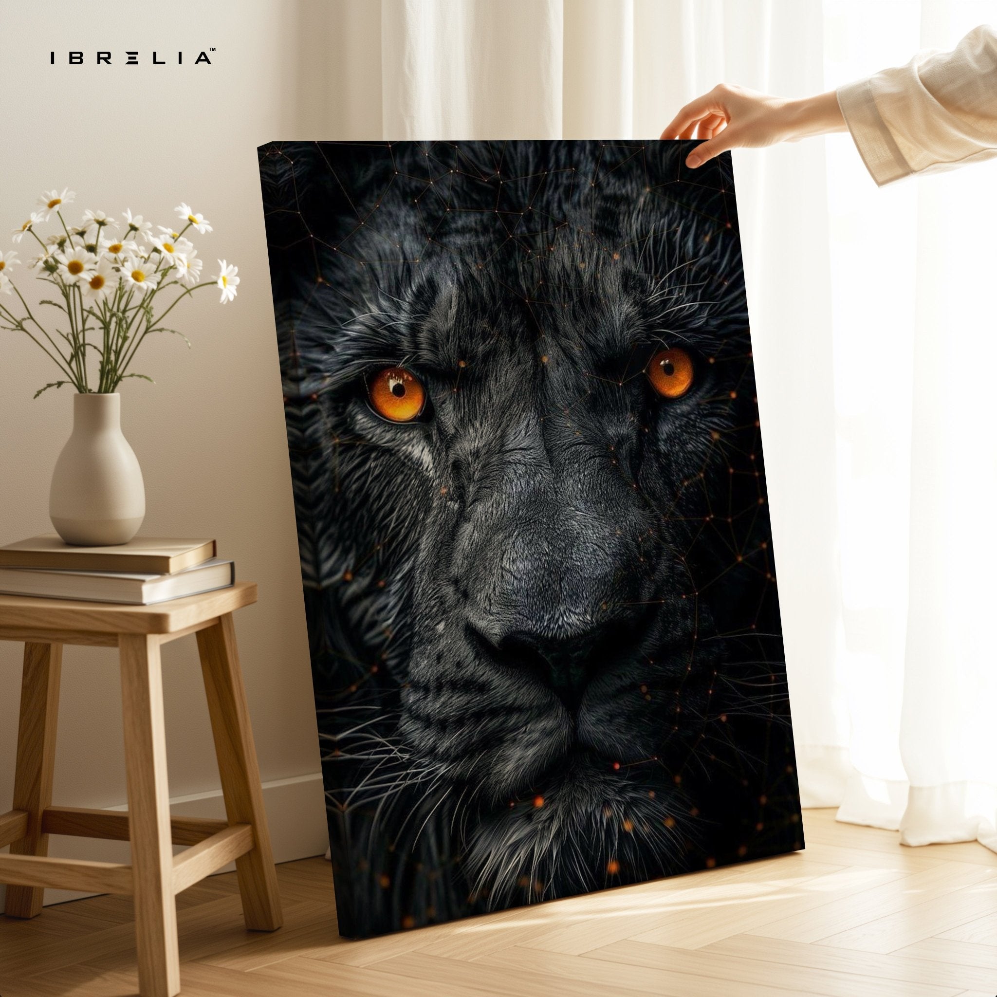 Black Panther Focus – 4K Ultra Wrap Frame Wall Art in Pakistan | IBRELIA™ - IBRELIA