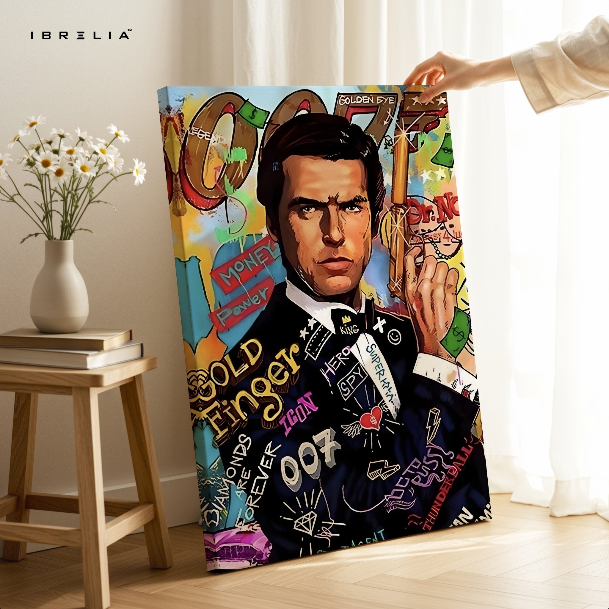 James Bond “007 Graffiti Edition” Wall Frame | 4K Ultra Wrap Frame Wall Art in Pakistan | IBRELIA™