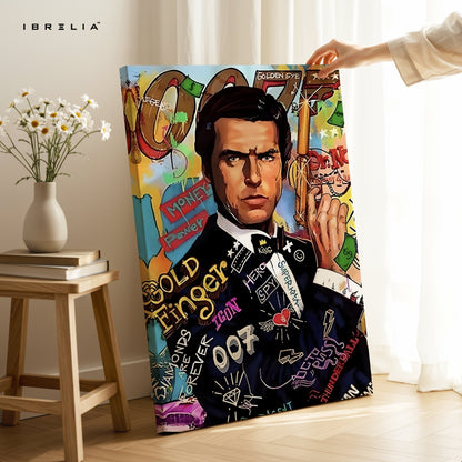 James Bond “007 Graffiti Edition” Wall Frame | 4K Ultra Wrap Frame Wall Art in Pakistan | IBRELIA™ - IBRELIA