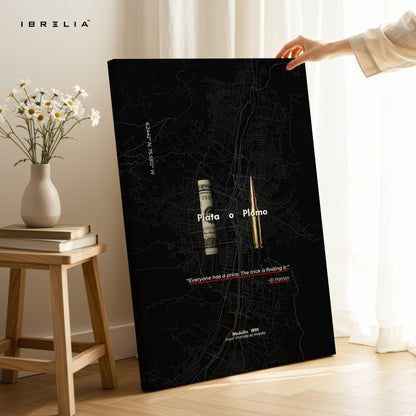 Plata O Plomo Wall Frame | 4K Ultra Wrap Frame Wall Art in Pakistan | IBRELIA™ - IBRELIA