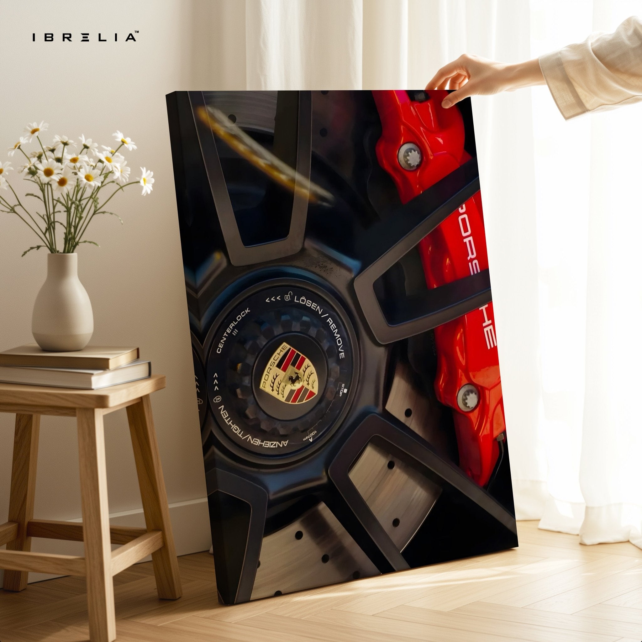 Porsche Brake Disc 4K Ultra Wrap Frame Wall Art in Pakistan | IBRELIA™ - IBRELIA