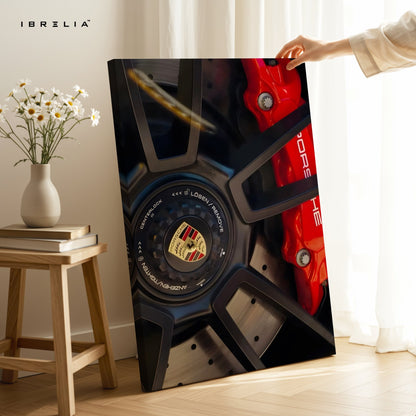 Porsche Brake Disc 4K Ultra Wrap Frame Wall Art in Pakistan | IBRELIA™ - IBRELIA