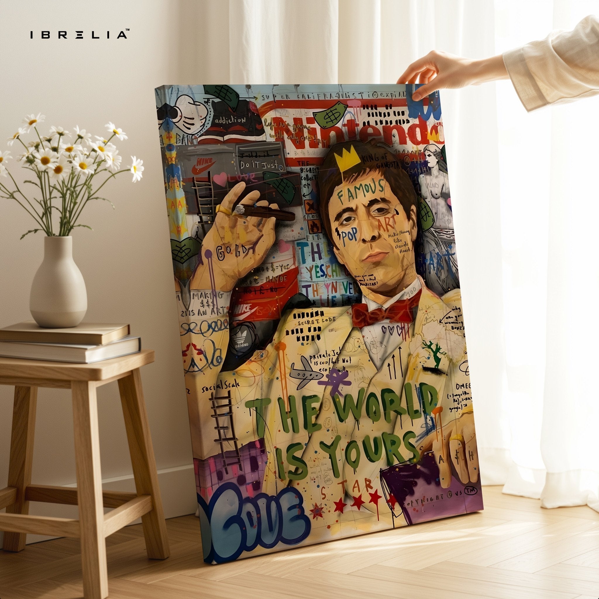 Scarface “The World Is Yours” Graffiti 4K Wall Art in Pakistan | IBRELIA™ - IBRELIA