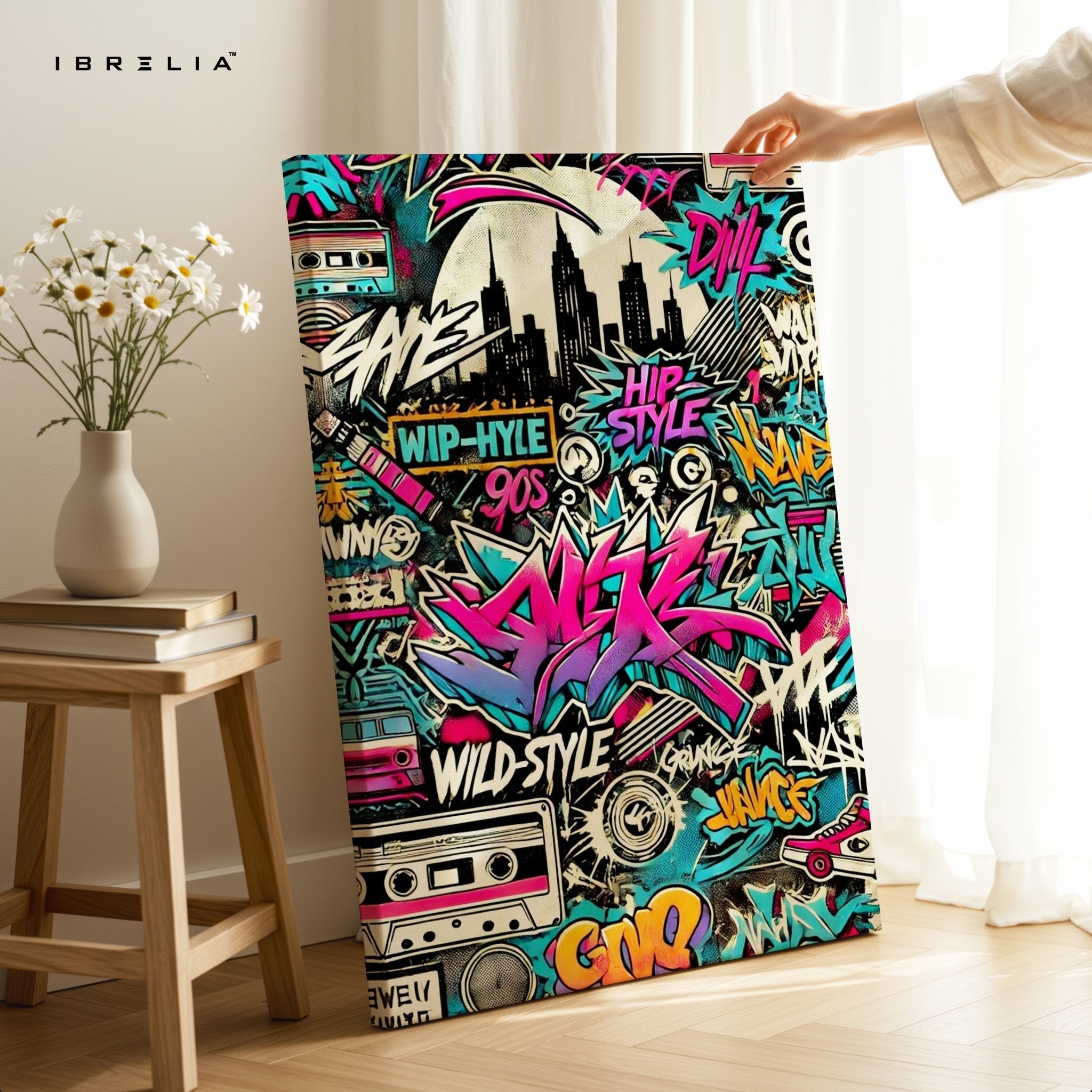 Wildstyle 90s Graffiti Wall Frame | 4K Ultra Wrap Frame Wall Art in Pakistan | IBRELIA™