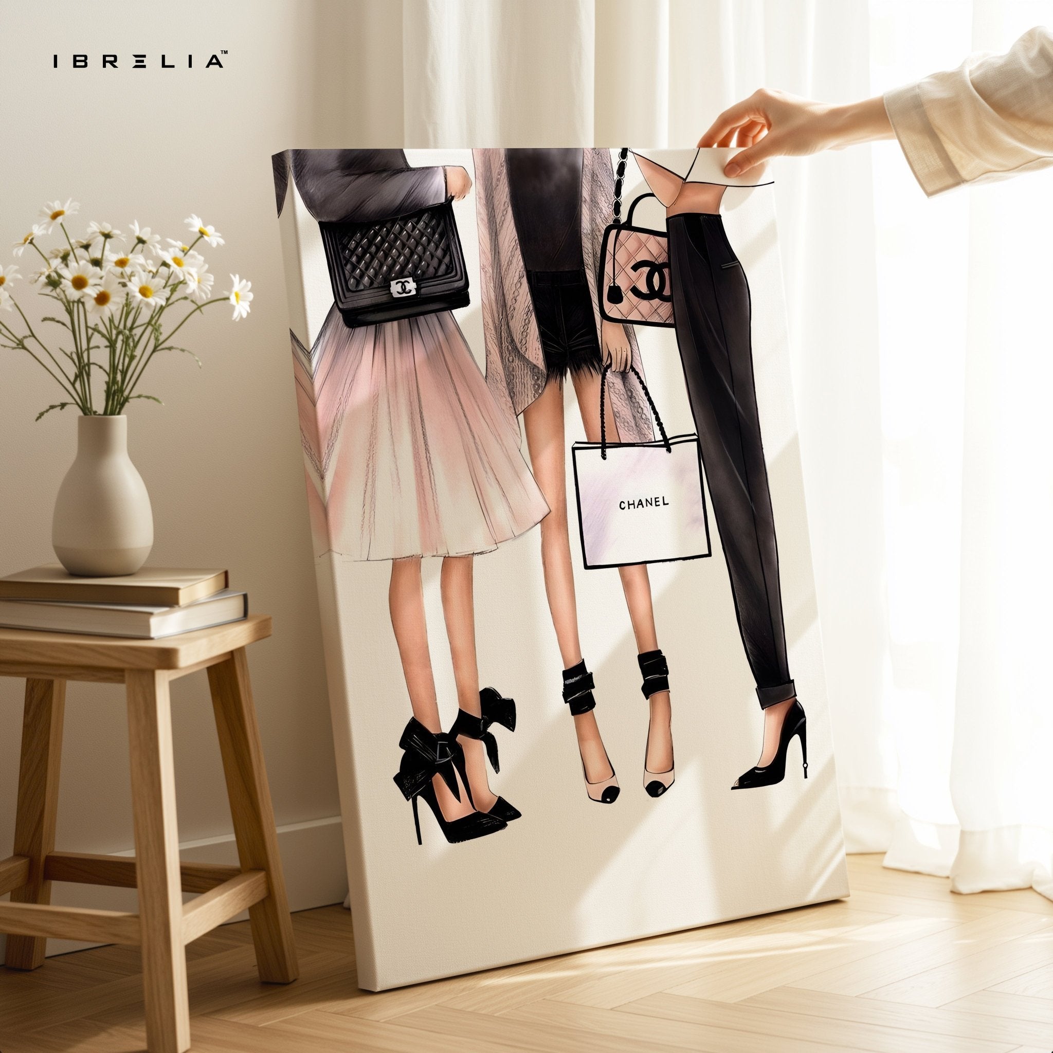 Chanel Fashion Trio Wall Frame | 4K Ultra Wrap Frame Wall Art in Pakistan | IBRELIA™