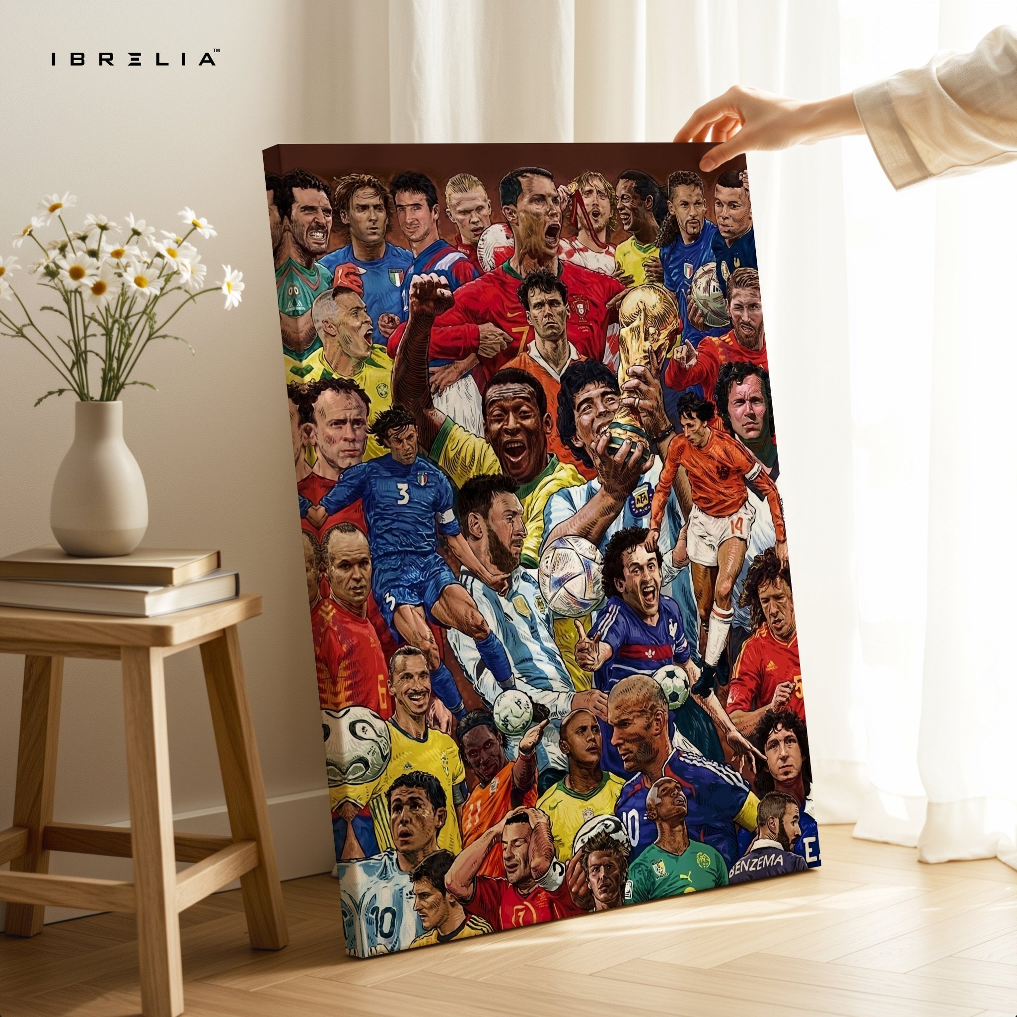 Football Legends Collage – 4K Ultra Wrap Frame Wall Art in Pakistan | IBRELIA™ - IBRELIA