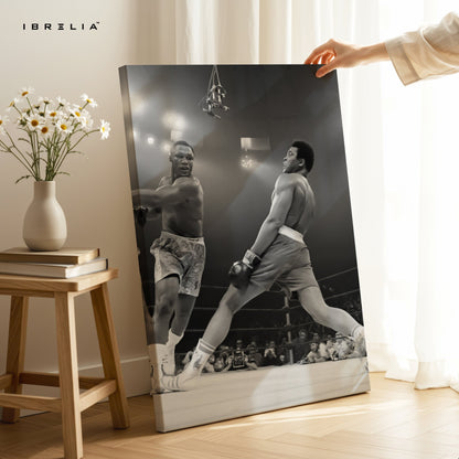 Muhammad Ali Knockout Punch – 4K Ultra Wrap Frame Wall Art in Pakistan | IBRELIA™ - IBRELIA