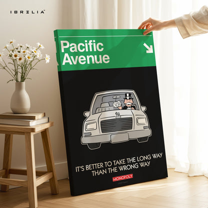 Monopoly “Pacific Avenue” Wall Art – Luxury Motivational Edition | IBRELIA™ - IBRELIA