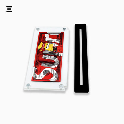 Premium Magnetic Acrylic Frame with Black Base – Bart Simpson x Supreme $100 Dollar Art IBRELIA