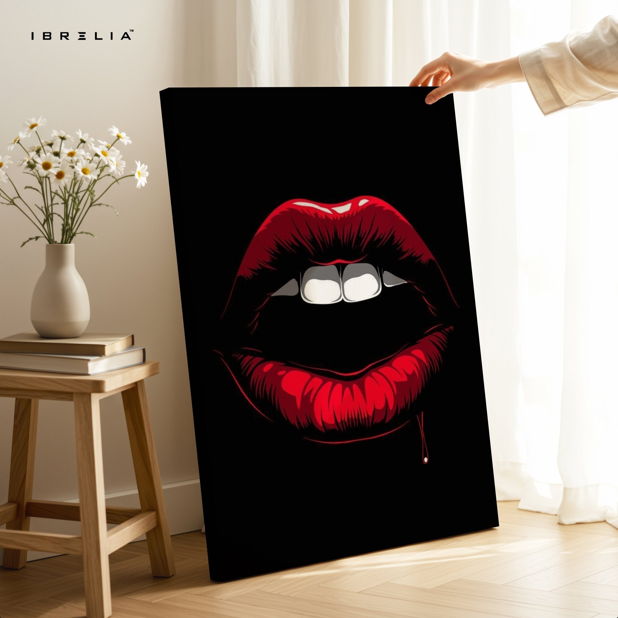 Vampire Lips Wall Frame | 4K Ultra Wrap Frame Wall Art in Pakistan | IBRELIA™