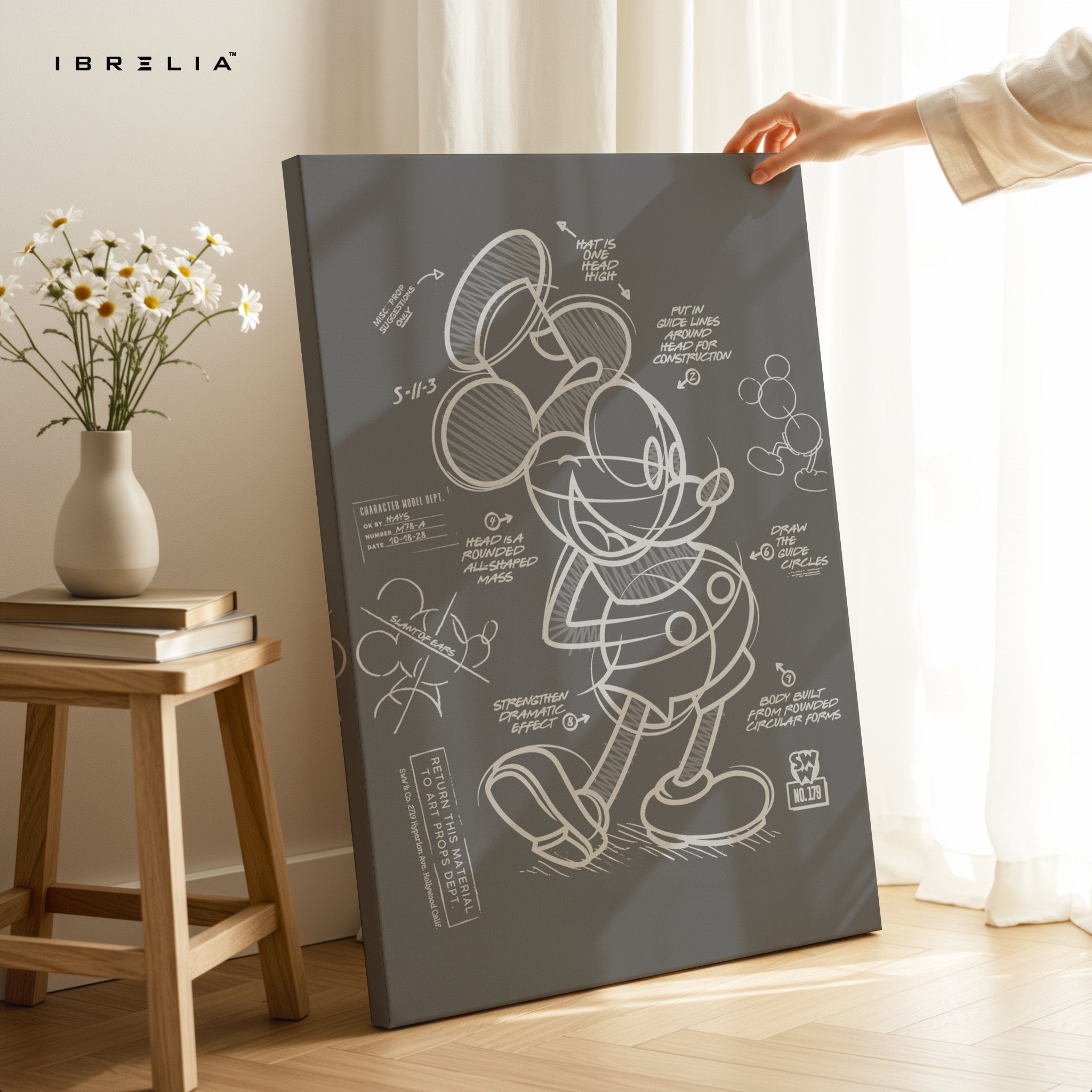 Mickey Mouse Blueprint Wall Frame | 4K Ultra Wrap Frame Wall Art in Pakistan | IBRELIA™ - IBRELIA