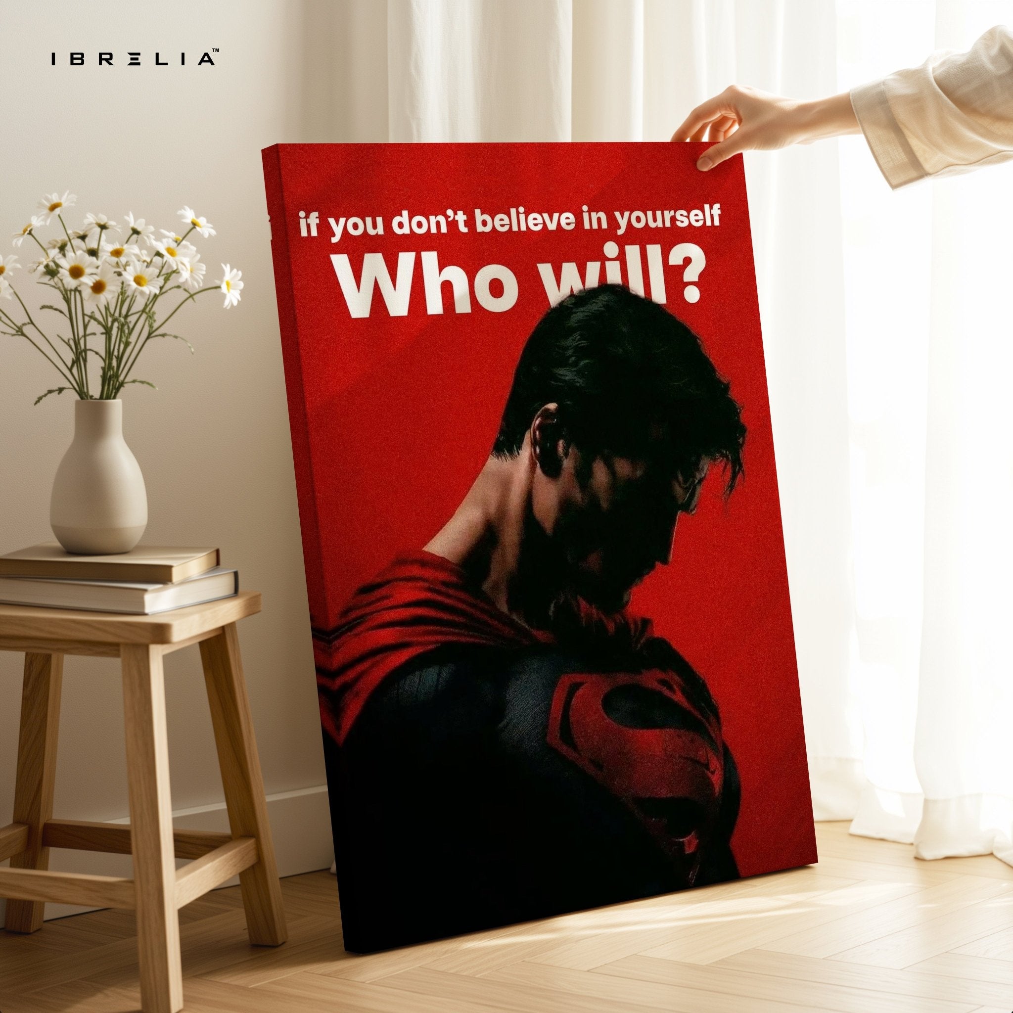 Superman “Believe in Yourself” Motivational Wall Frame | 4K Ultra Wrap Frame Wall Art in Pakistan | IBRELIA™ - IBRELIA