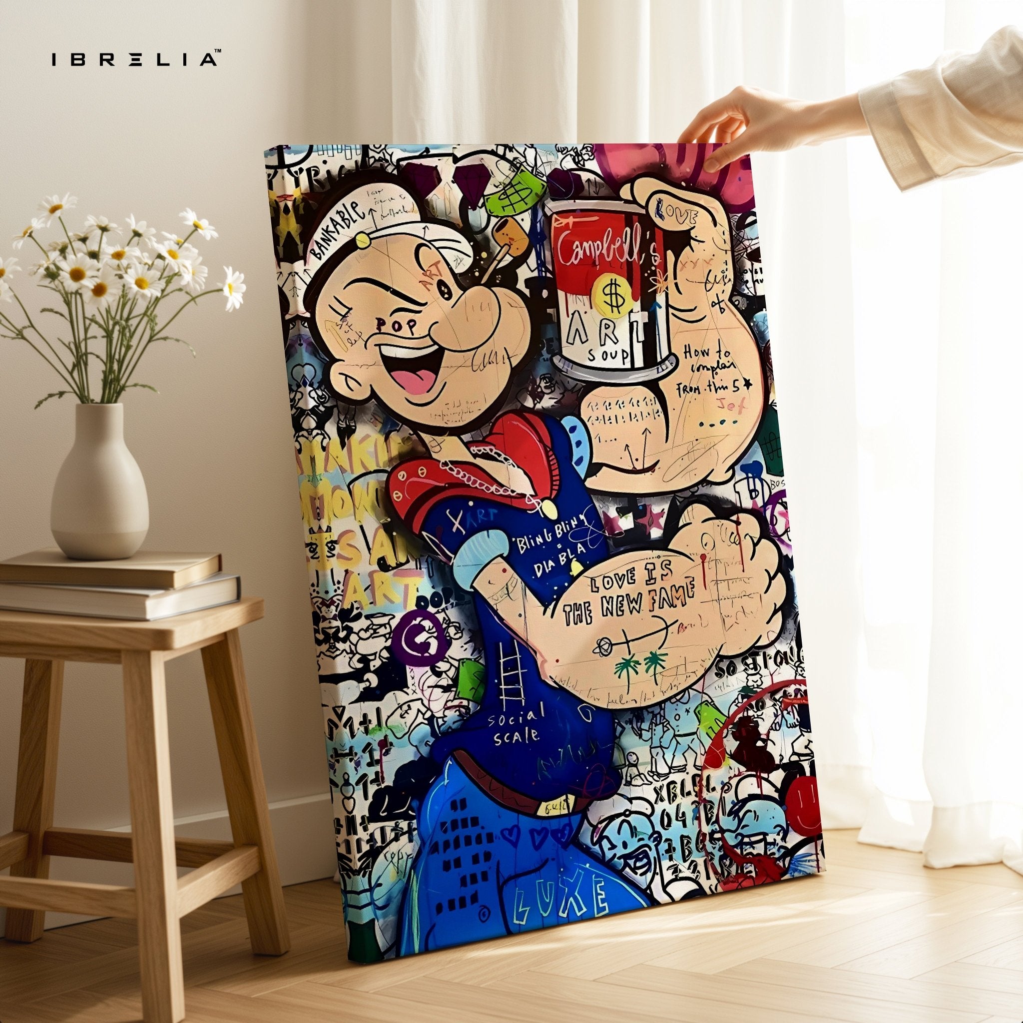 Popeye “Art Soup” Graffiti 4K Wall Art in Pakistan | IBRELIA™ - IBRELIA