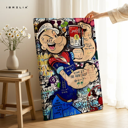 Popeye “Art Soup” Graffiti 4K Wall Art in Pakistan | IBRELIA™ - IBRELIA