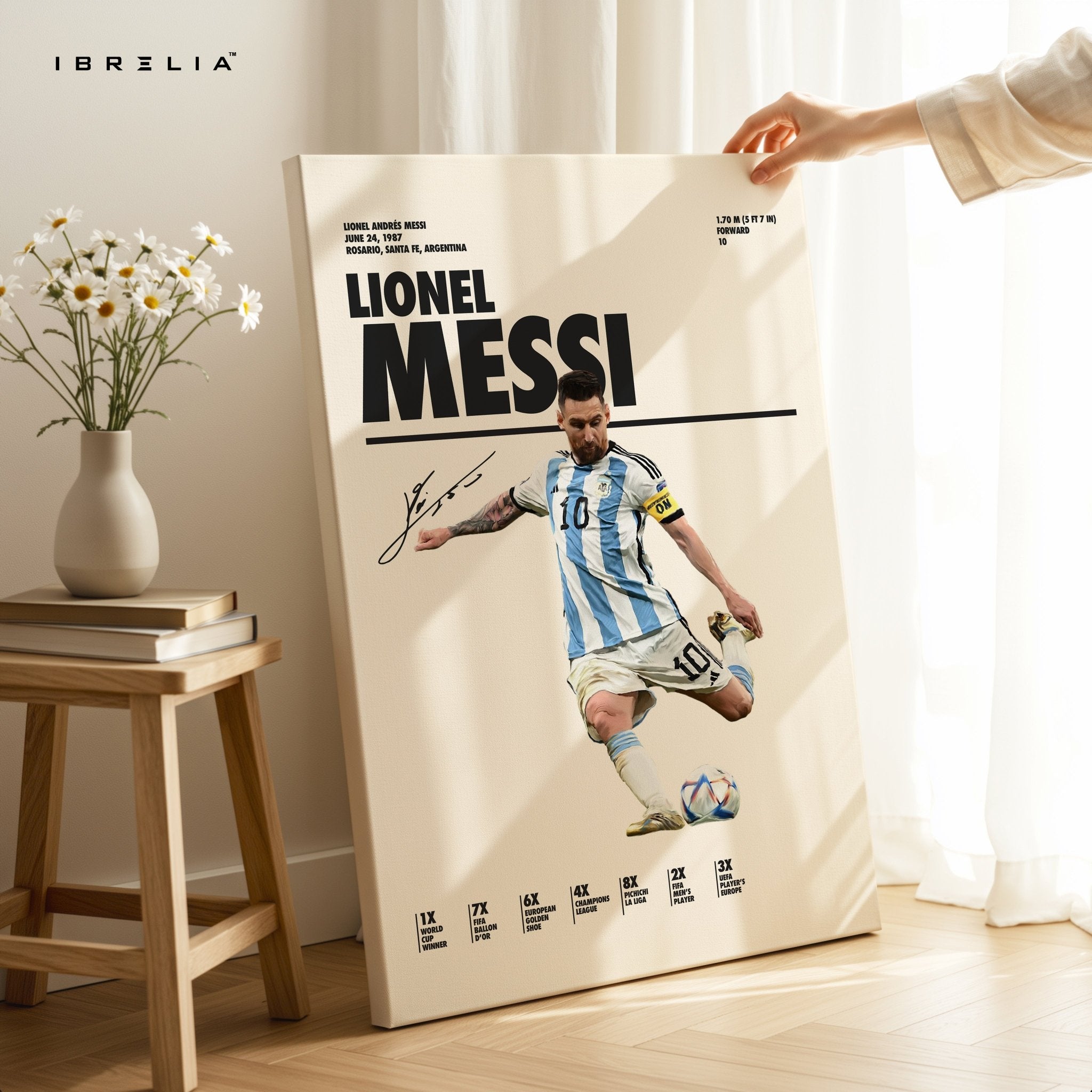 Lionel Messi Argentina Kick Pose – 4K Ultra Wrap Frame Wall Art in Pakistan | IBRELIA™ - IBRELIA