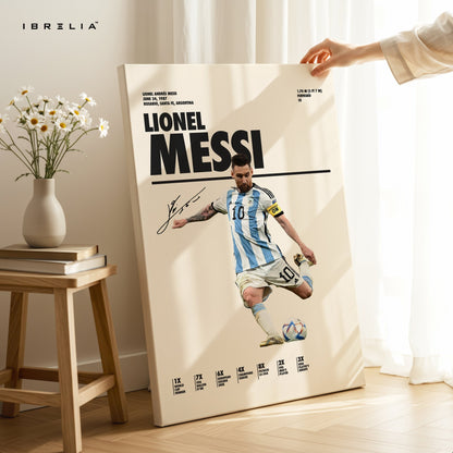 Lionel Messi Argentina Kick Pose – 4K Ultra Wrap Frame Wall Art in Pakistan | IBRELIA™ - IBRELIA