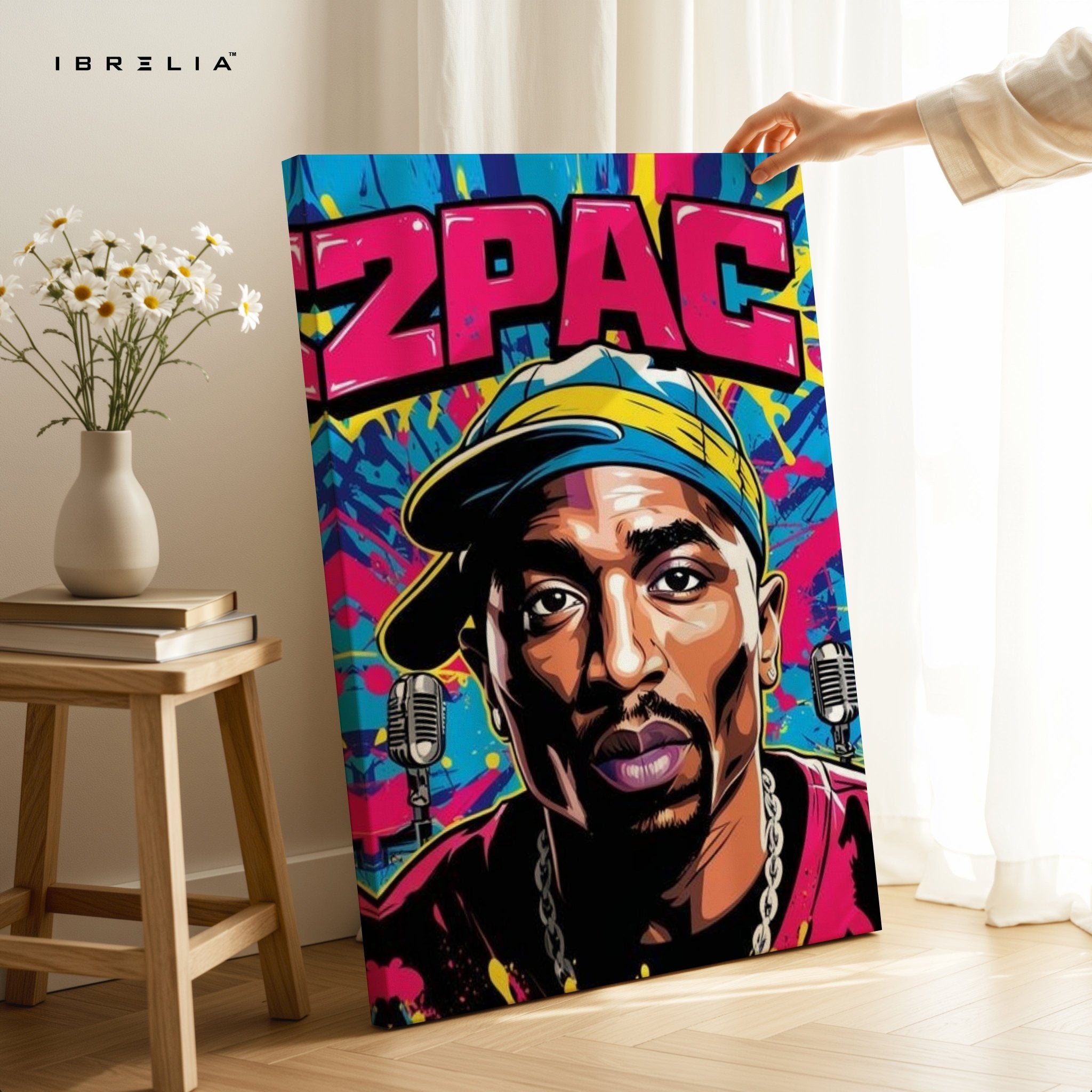 2PAC Pop Art Wall Frame | 4K Ultra Wrap Frame Wall Art in Pakistan | IBRELIA™ - IBRELIA