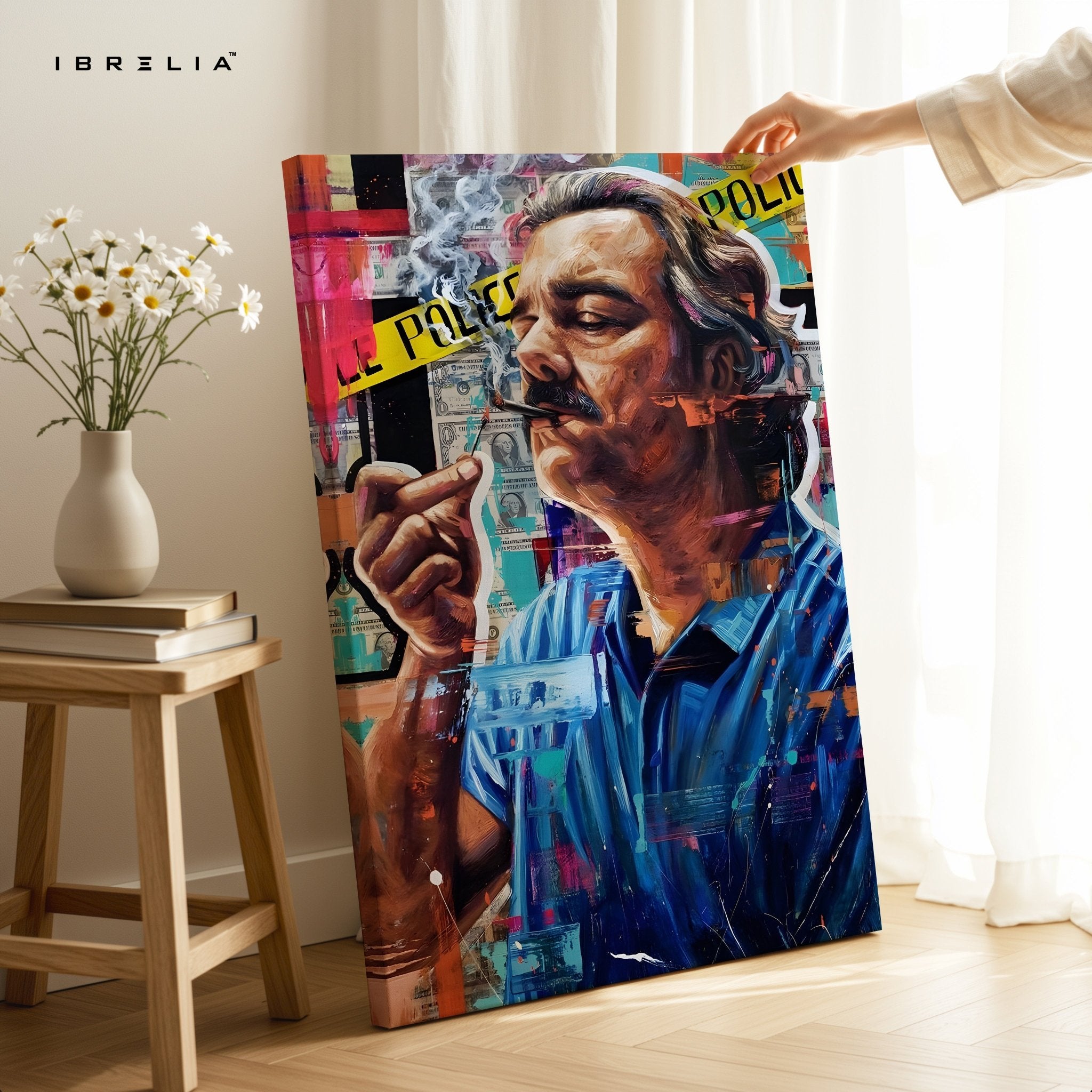 Pablo Escobar “Narcos Money Power” 4K Wall Art in Pakistan | IBRELIA™ - IBRELIA
