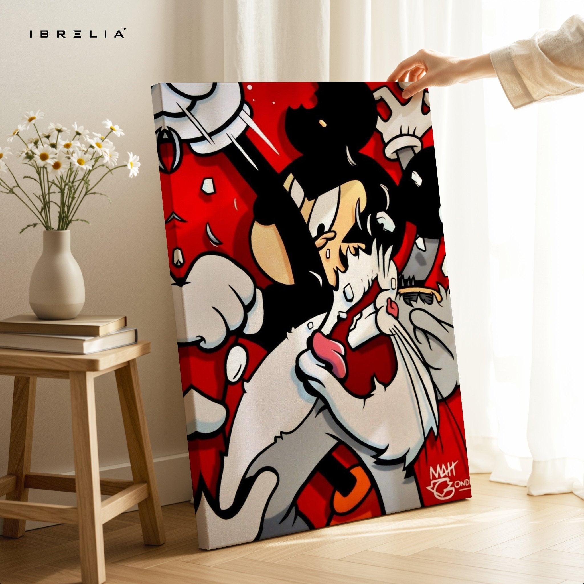 Cartoon Clash Graffiti Wall Frame | 4K Ultra Wrap Frame Wall Art in Pakistan | IBRELIA™