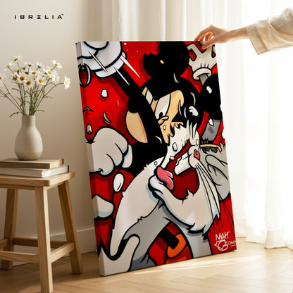 Cartoon Clash Graffiti Wall Frame | 4K Ultra Wrap Frame Wall Art in Pakistan | IBRELIA™ - IBRELIA