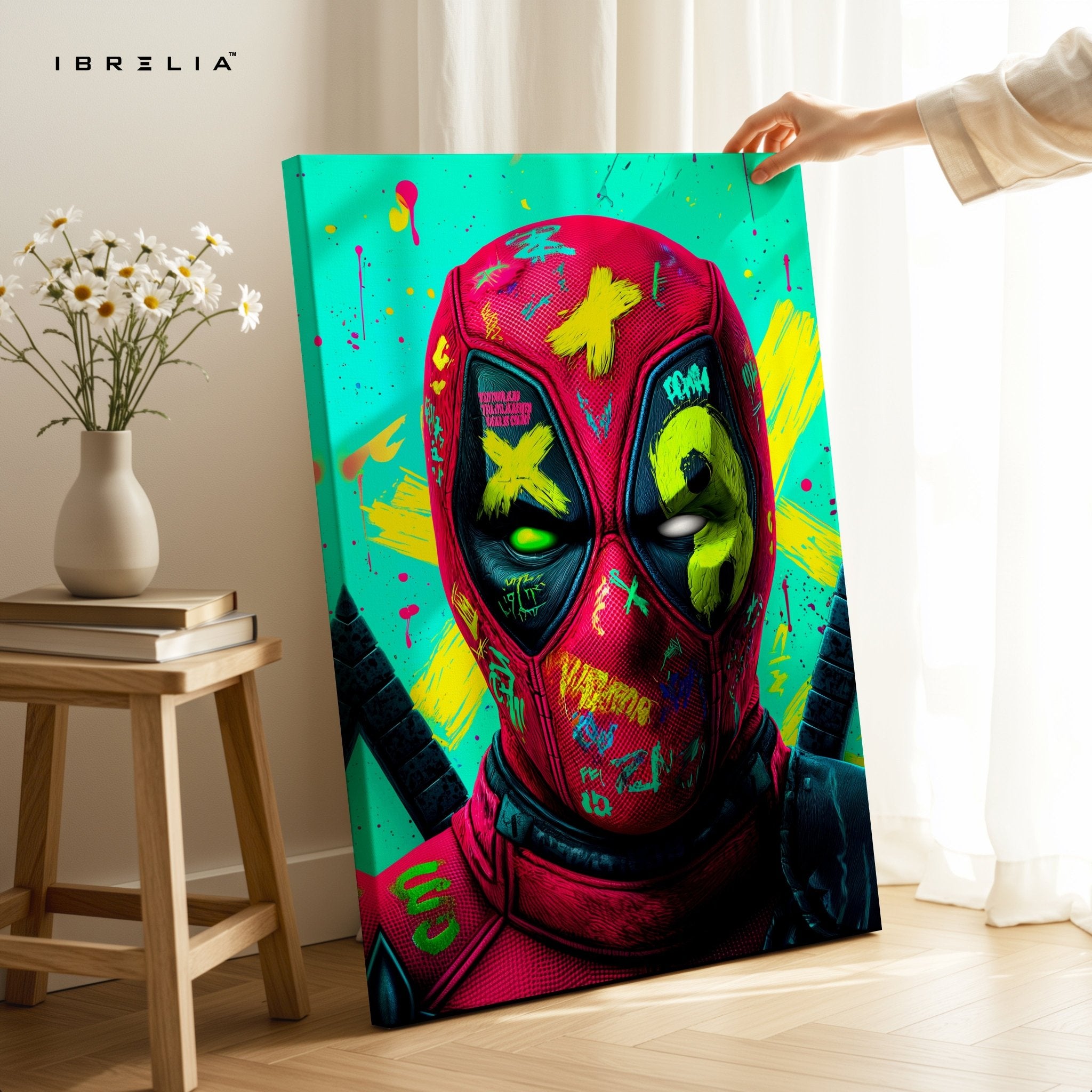 Graffiti Deadpool Wall Frame | 4K Ultra Wrap Frame Wall Art in Pakistan | IBRELIA™ - IBRELIA