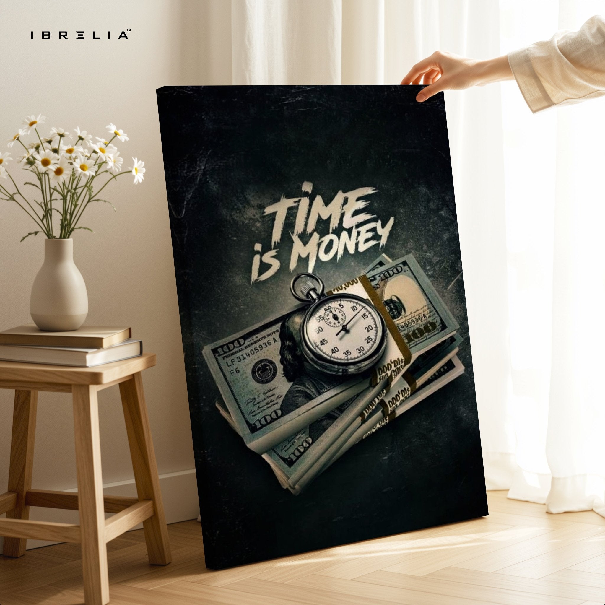Time Is Money Wall Frame | 4K Ultra Wrap Frame Wall Art in Pakistan | IBRELIA™ - IBRELIA