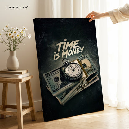 Time Is Money Wall Frame | 4K Ultra Wrap Frame Wall Art in Pakistan | IBRELIA™ - IBRELIA