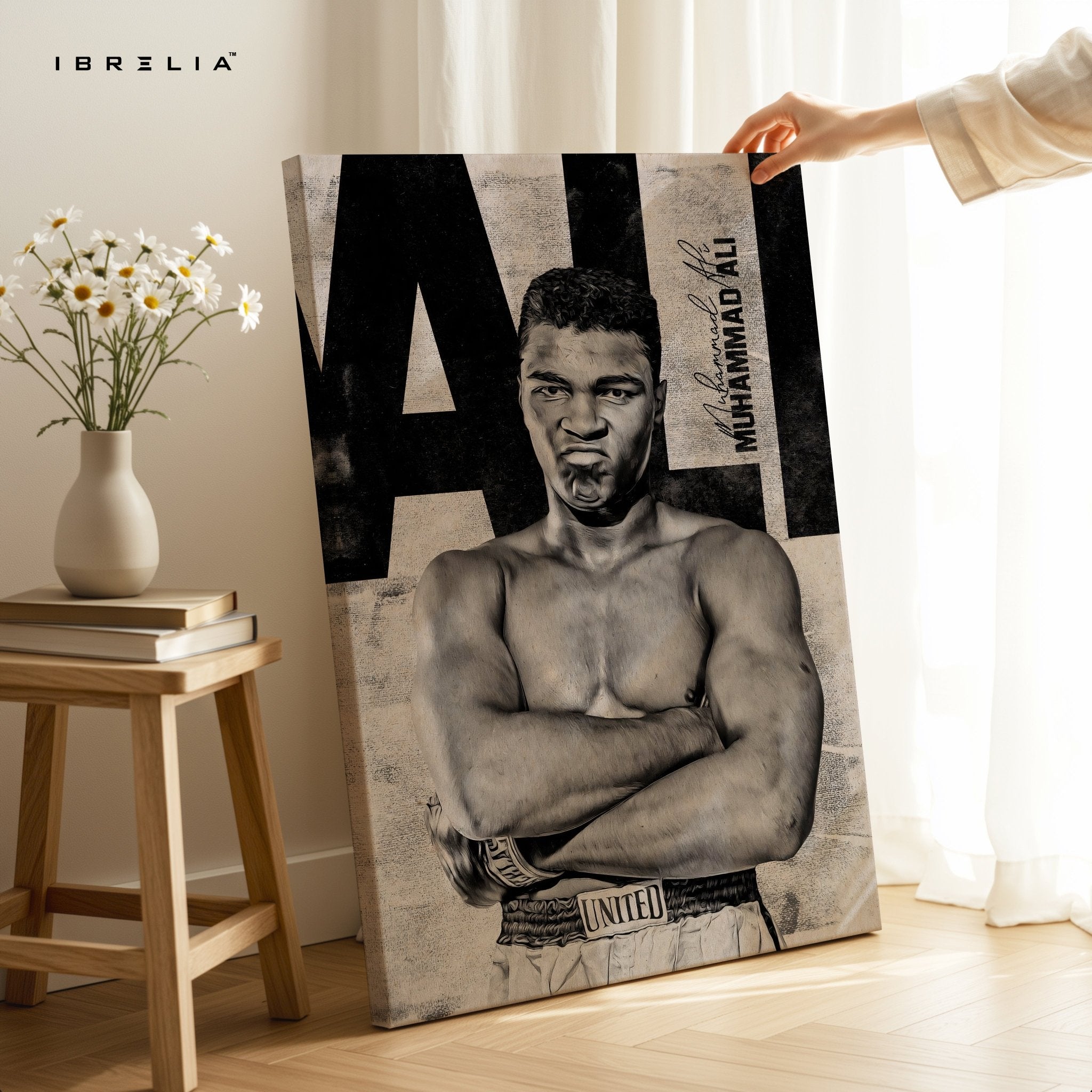 Muhammad Ali “The Greatest” – Boxing Legend Wall Frame | 4K Ultra Wrap Frame Wall Art in Pakistan | IBRELIA™ - IBRELIA