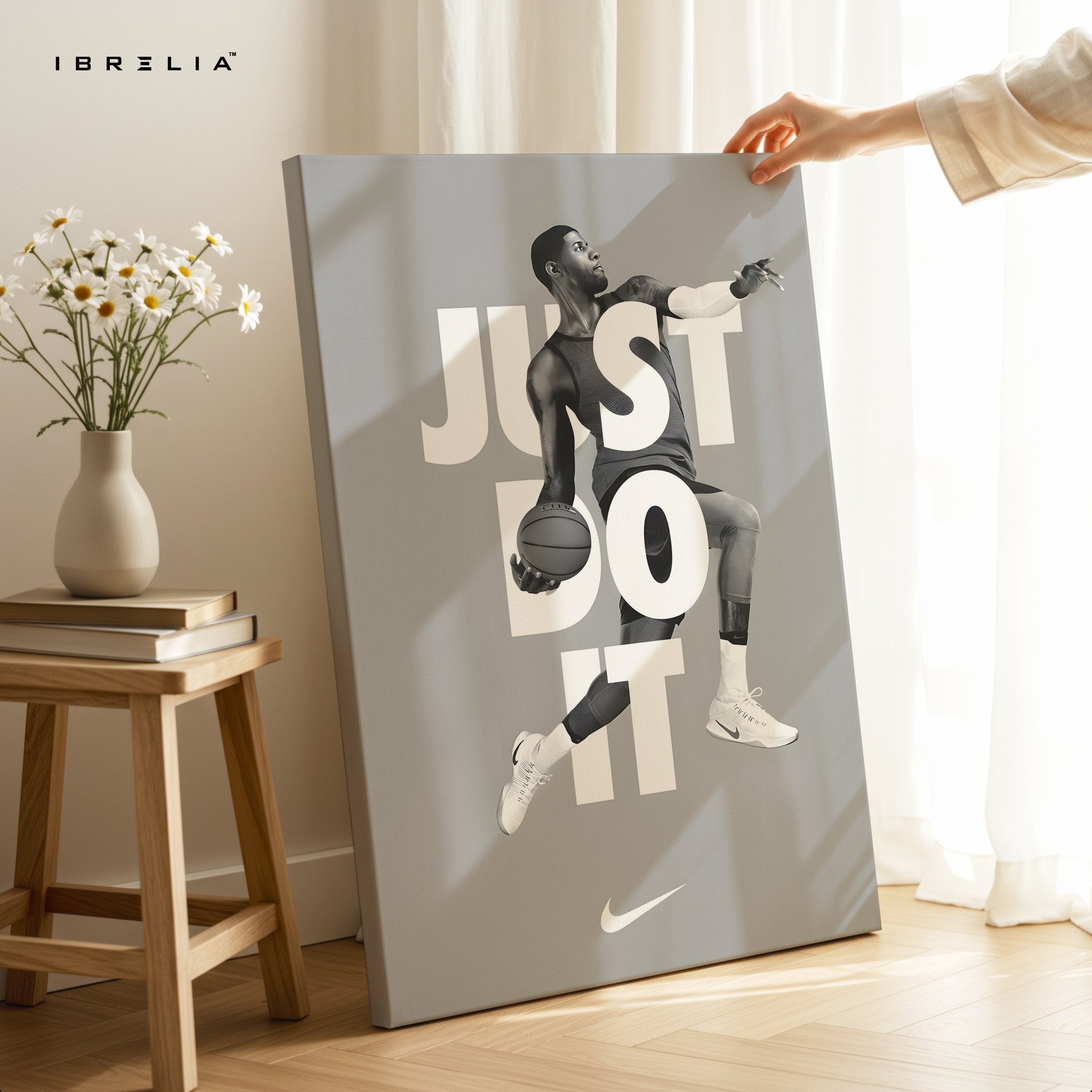 Just Do It – Basketball Motivation Wall Frame | 4K Ultra Wrap Frame Wall Art in Pakistan | IBRELIA™ - IBRELIA