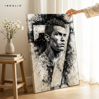 Cristiano Ronaldo “Sketch Edition” Wall Frame | 4K Ultra Wrap Frame Wall Art in Pakistan | IBRELIA™ - IBRELIA