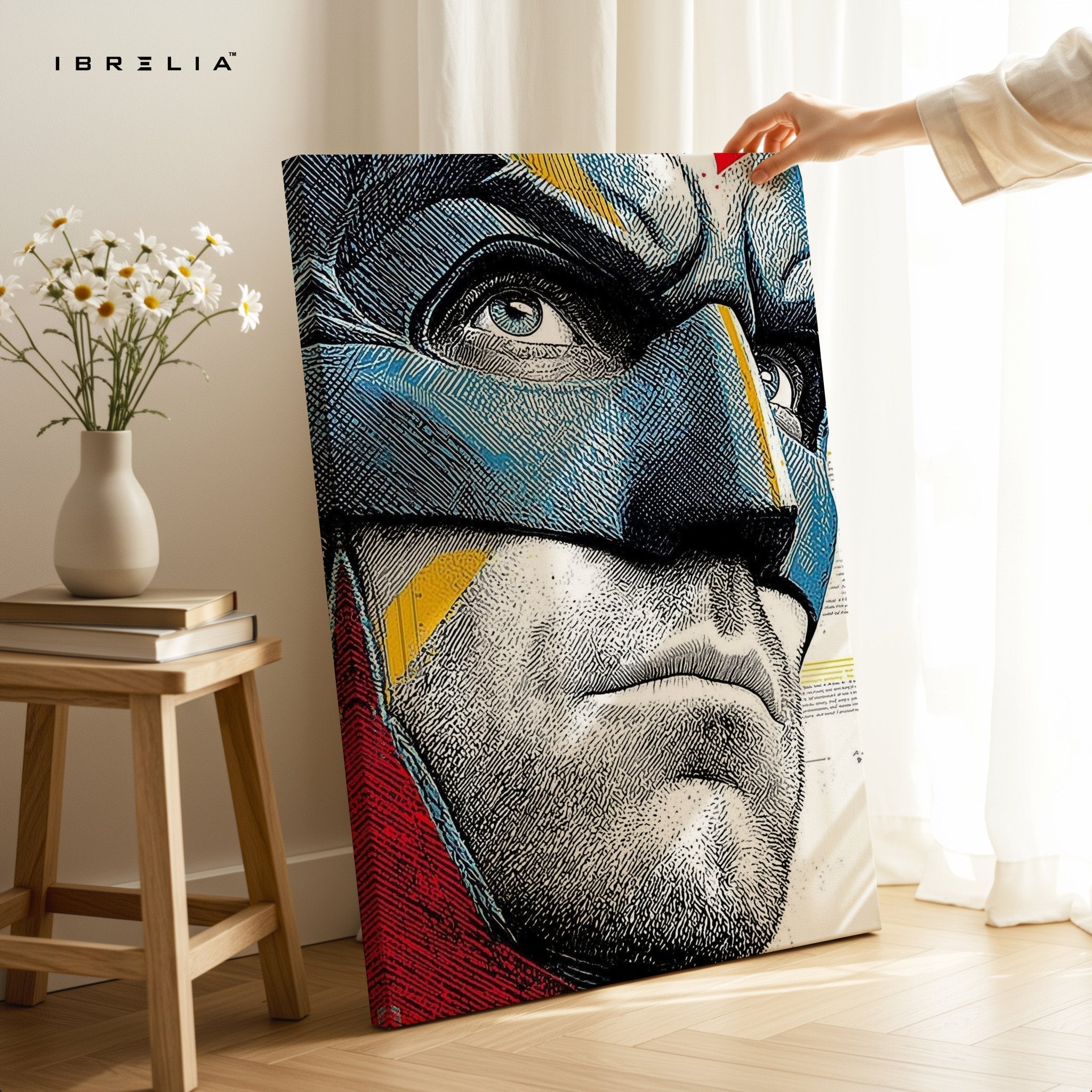 Captain Hero Close - Up Wall Frame | 4K Ultra Wrap Frame Wall Art in Pakistan | IBRELIA™ - IBRELIA