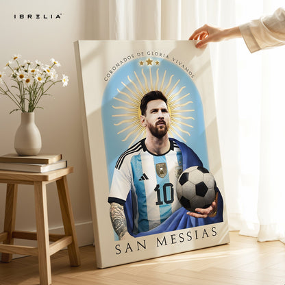 Lionel Messi Wall Art – San Messias Edition | IBRELIA™ - IBRELIA