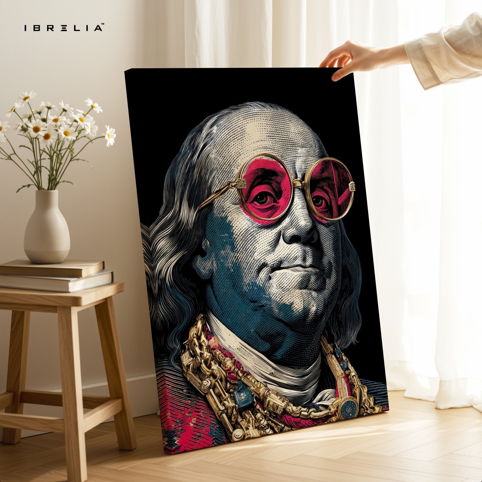 Benjamin Franklin Drip Culture Wall Frame | 4K Ultra Wrap Frame Wall Art in Pakistan | IBRELIA™
