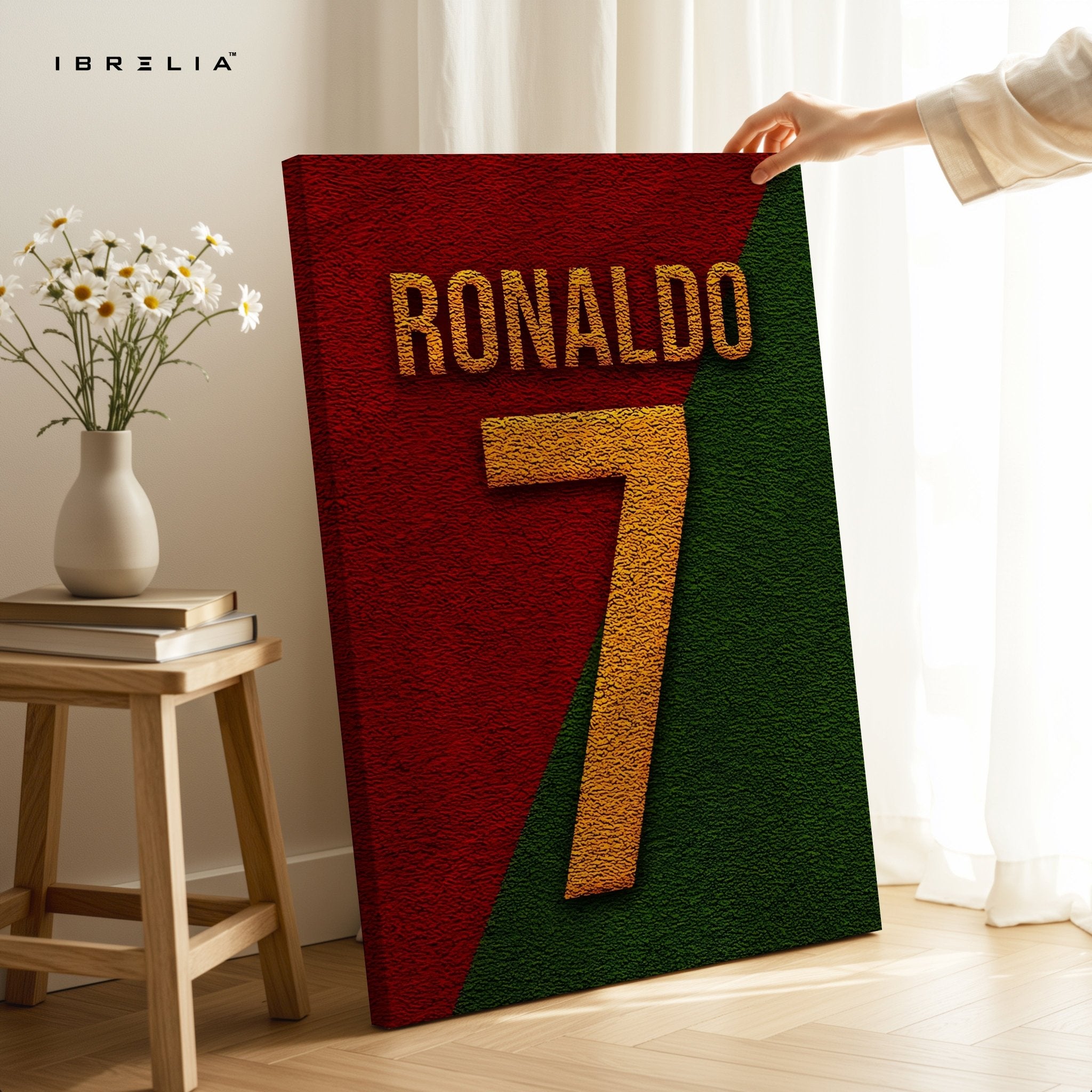 Cristiano Ronaldo No.7 Wall Art – Portugal Edition | IBRELIA™ - IBRELIA