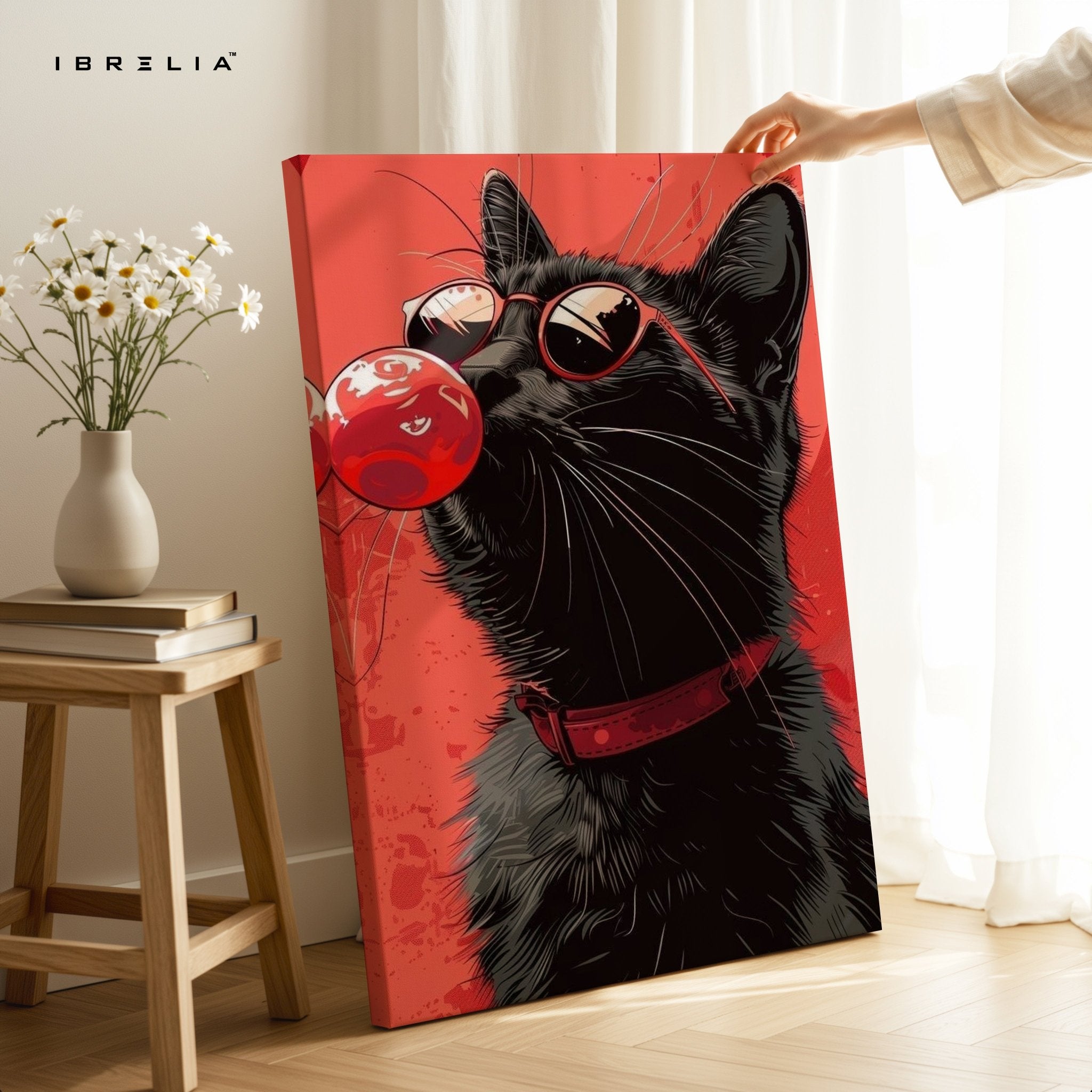Cool Cat Bubble Pop Wall Frame | 4K Ultra Wrap Frame Wall Art in Pakistan | IBRELIA™