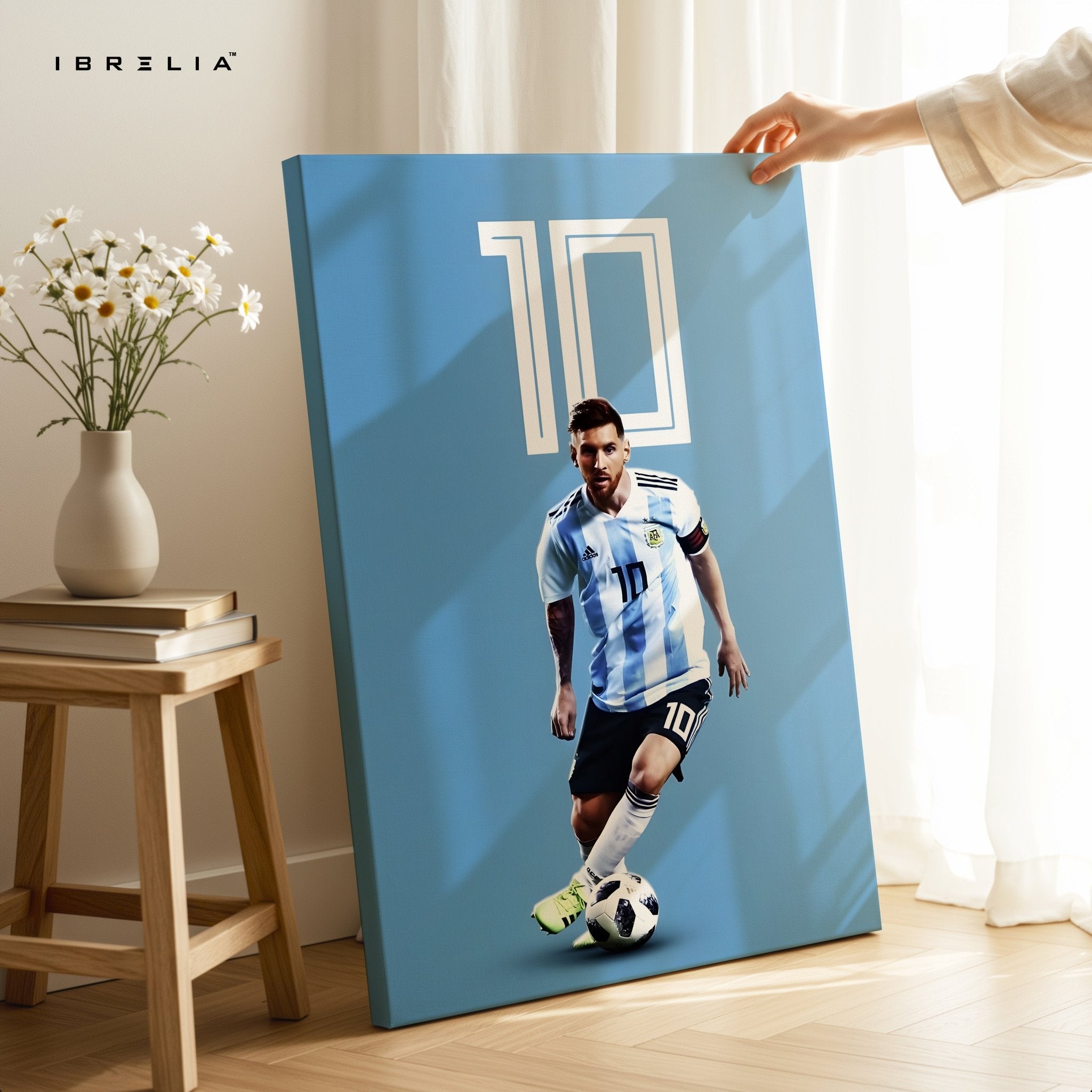 Lionel Messi Argentina 10 – World Champion Edition Wall Frame | 4K Ultra Wrap Frame Wall Art in Pakistan | IBRELIA™ - IBRELIA