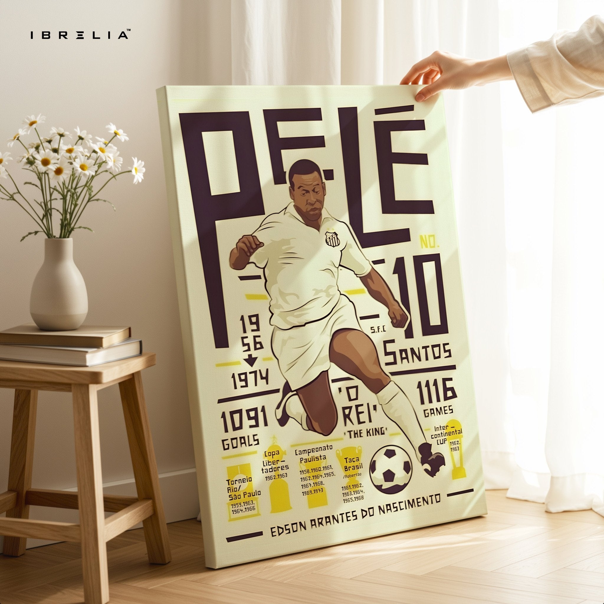 Pelé Wall Art – Santos Legacy Edition | IBRELIA™ - IBRELIA
