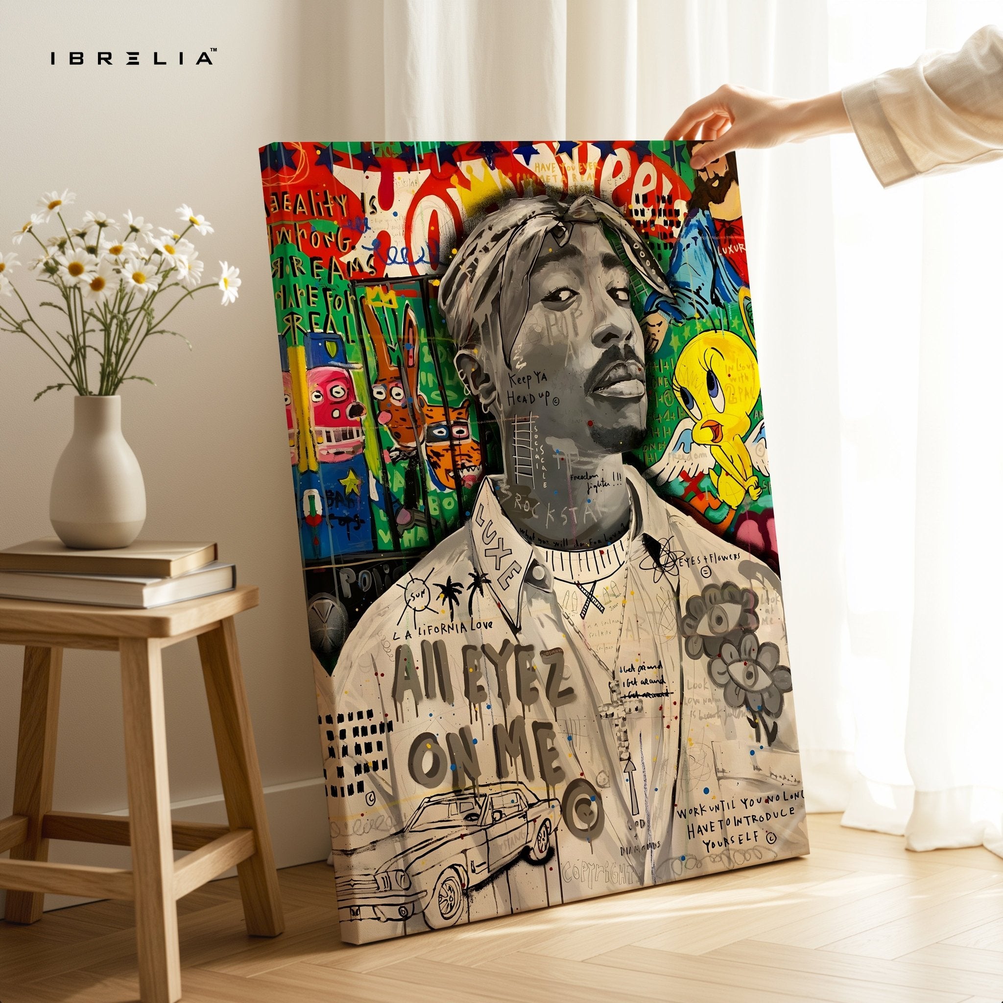 2Pac “All Eyez On Me” Graffiti 4K Wall Art in Pakistan | IBRELIA™ - IBRELIA