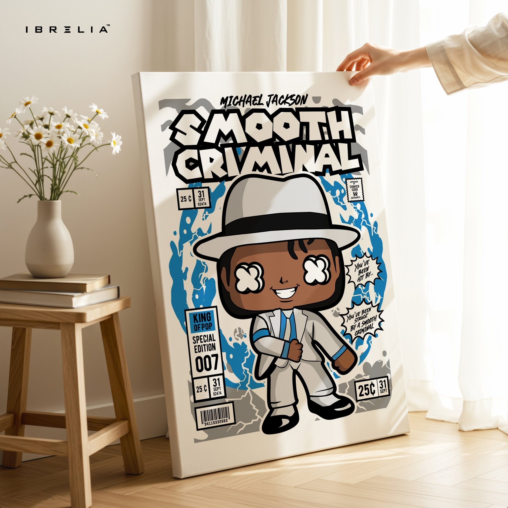 Michael Jackson “Smooth Criminal” Pop Art Comic Edition – 4K Ultra Wrap Frame Wall Art in Pakistan | IBRELIA™ - IBRELIA
