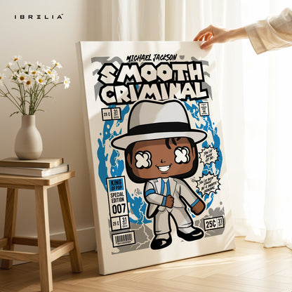 Michael Jackson “Smooth Criminal” Pop Art Comic Edition – 4K Ultra Wrap Frame Wall Art in Pakistan | IBRELIA™ - IBRELIA