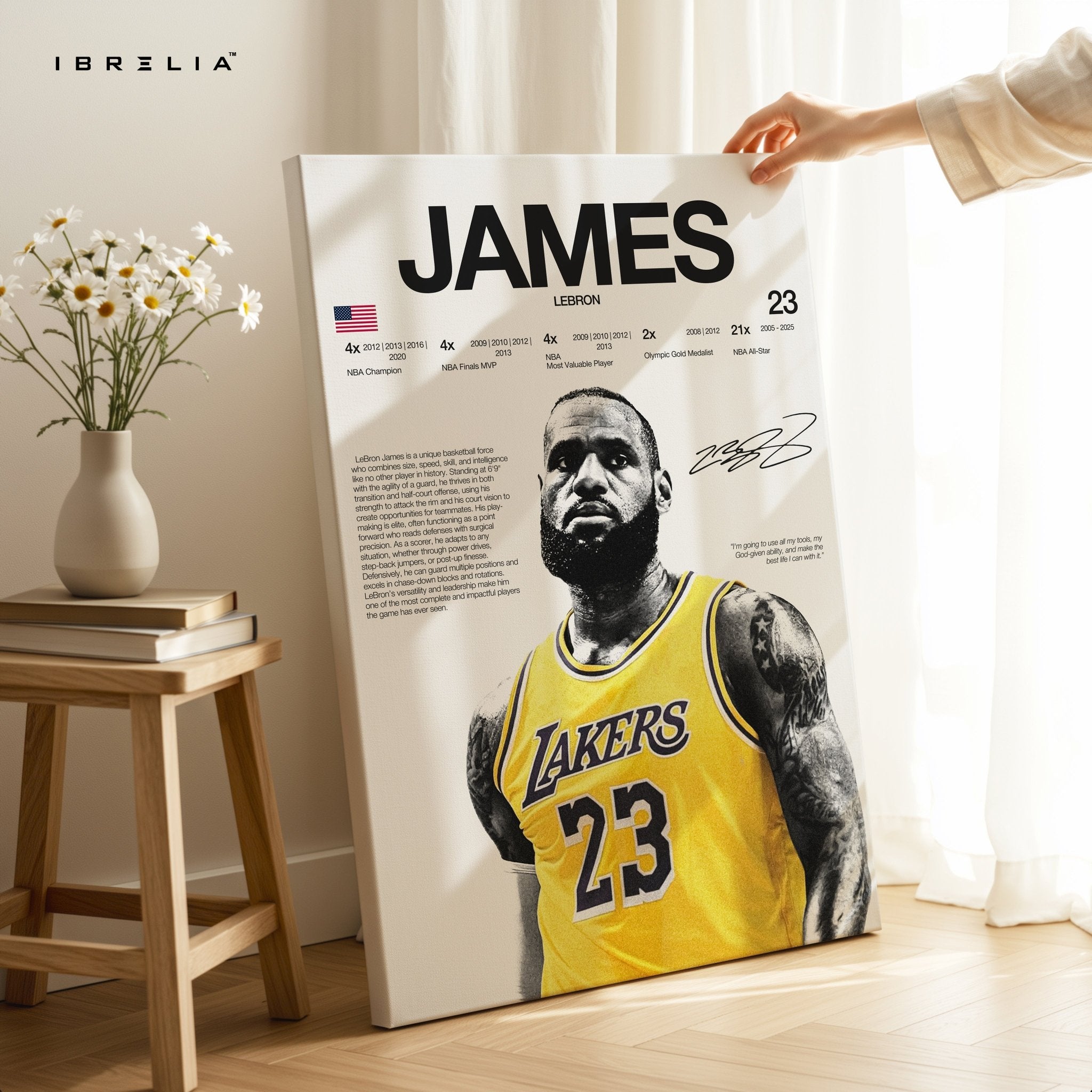 LeBron James “The King” – Lakers 4K Ultra Wrap Frame Wall Art in Pakistan | IBRELIA™ - IBRELIA