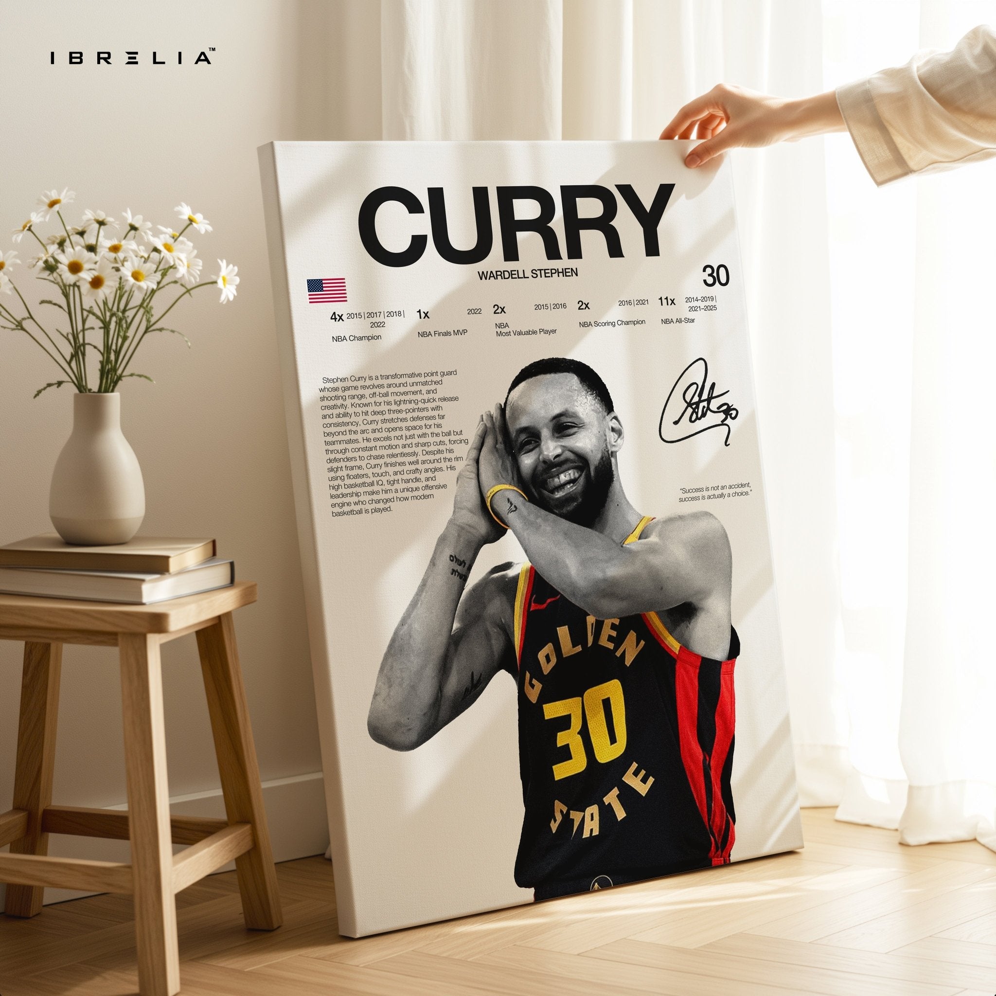Stephen Curry – Golden State Legend 4K Ultra Wrap Frame Wall Art in Pakistan | IBRELIA™ - IBRELIA