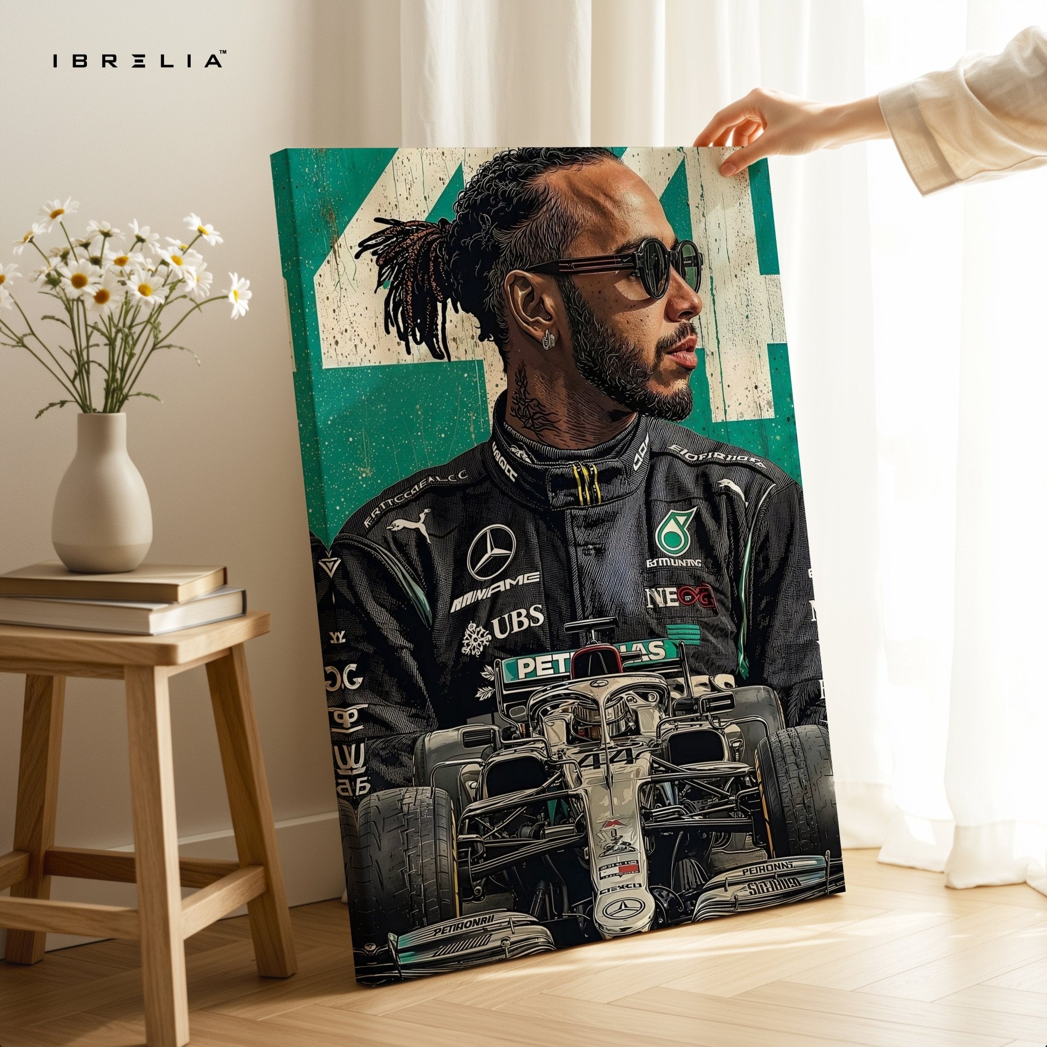 Formula 1 Racing Wall Frame | Lewis Hamilton Edition | 4K Ultra Wrap Frame Wall Art in Pakistan | IBRELIA™ - IBRELIA