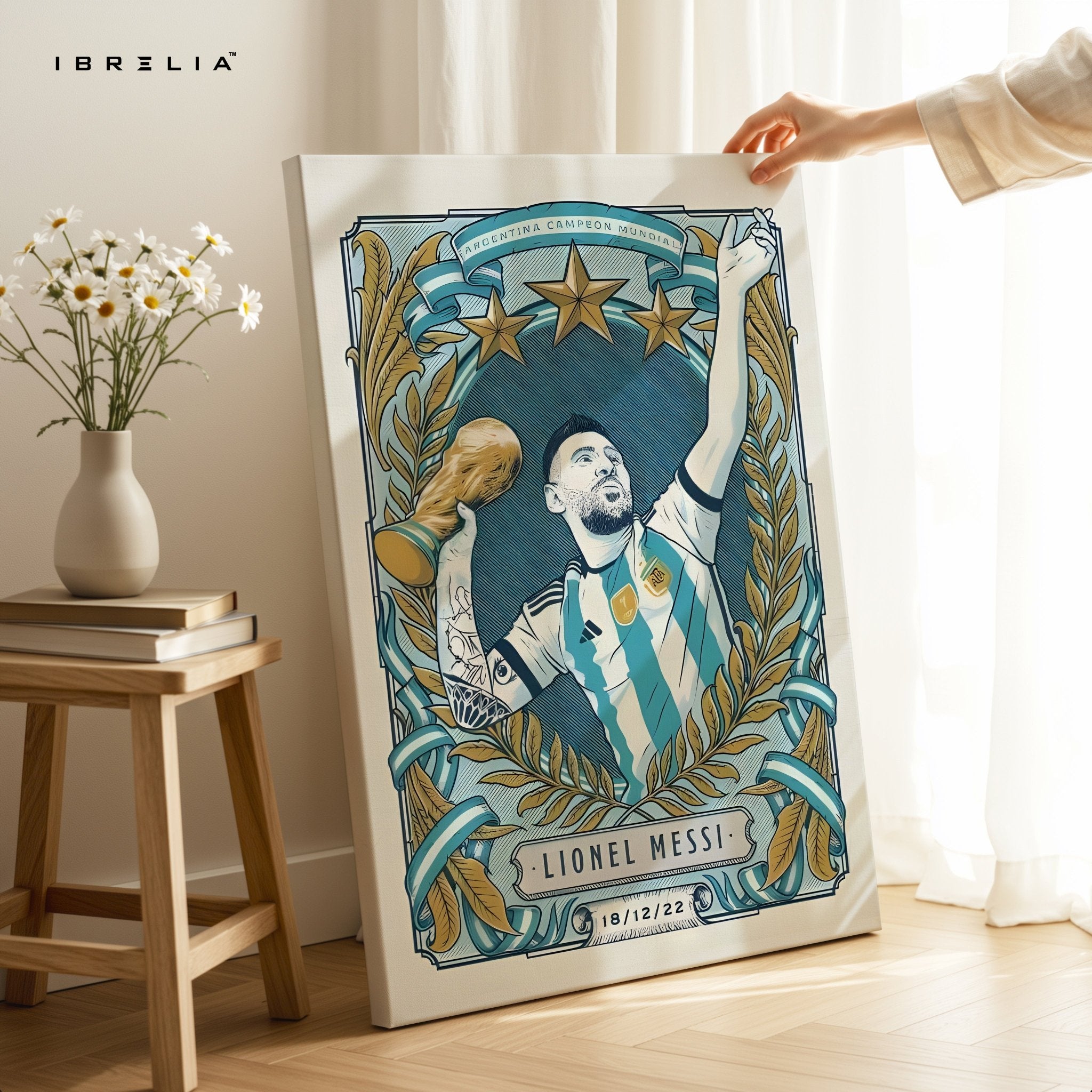 Lionel Messi Wall Art – World Cup Glory Edition | IBRELIA™ - IBRELIA