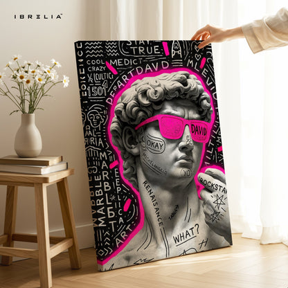 David Rockstar Neon Wall Frame | 4K Ultra Wrap Frame Wall Art in Pakistan | IBRELIA™ - IBRELIA