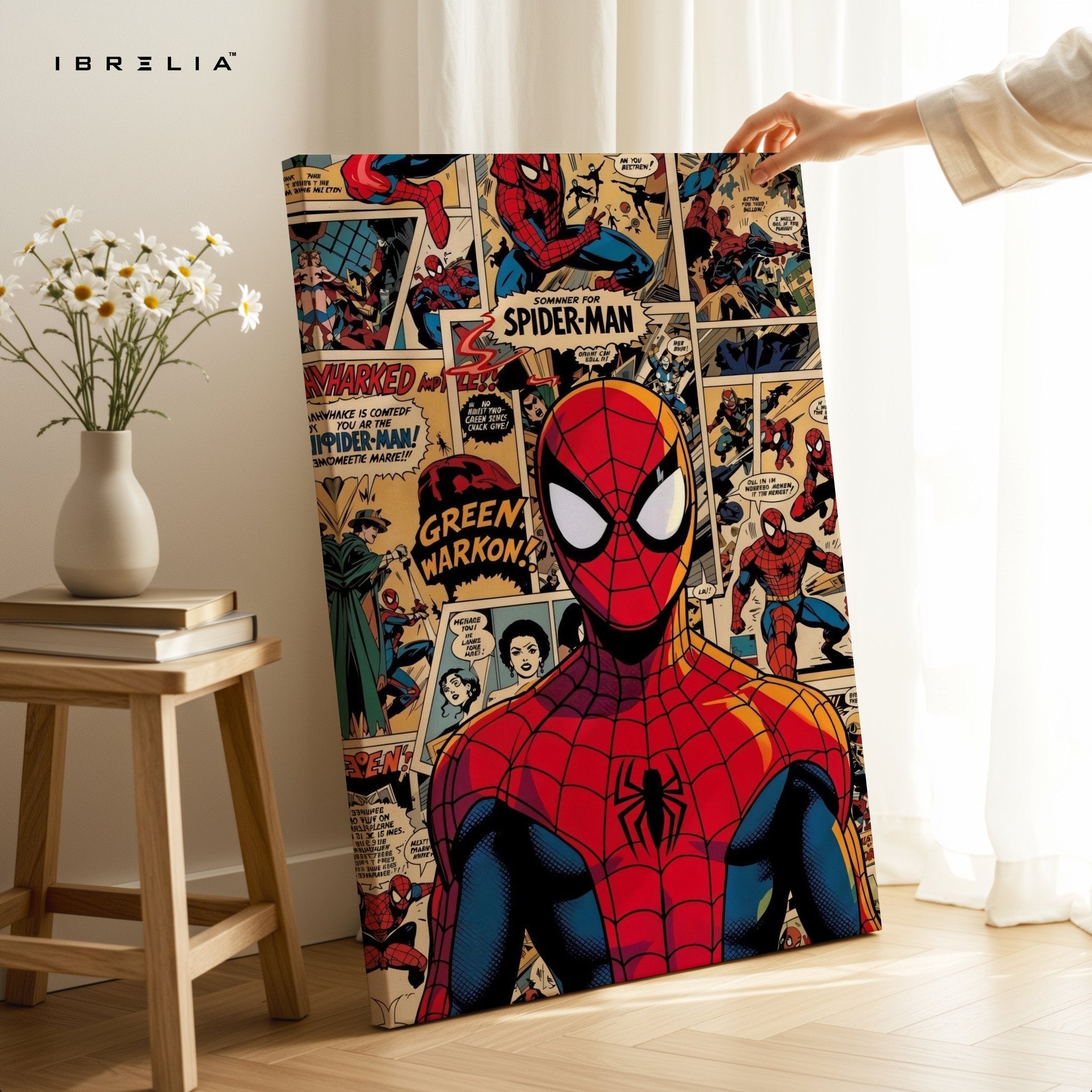 Spider - Man Classic Comic Wall Frame | 4K Ultra Wrap Frame Wall Art in Pakistan | IBRELIA™ - IBRELIA