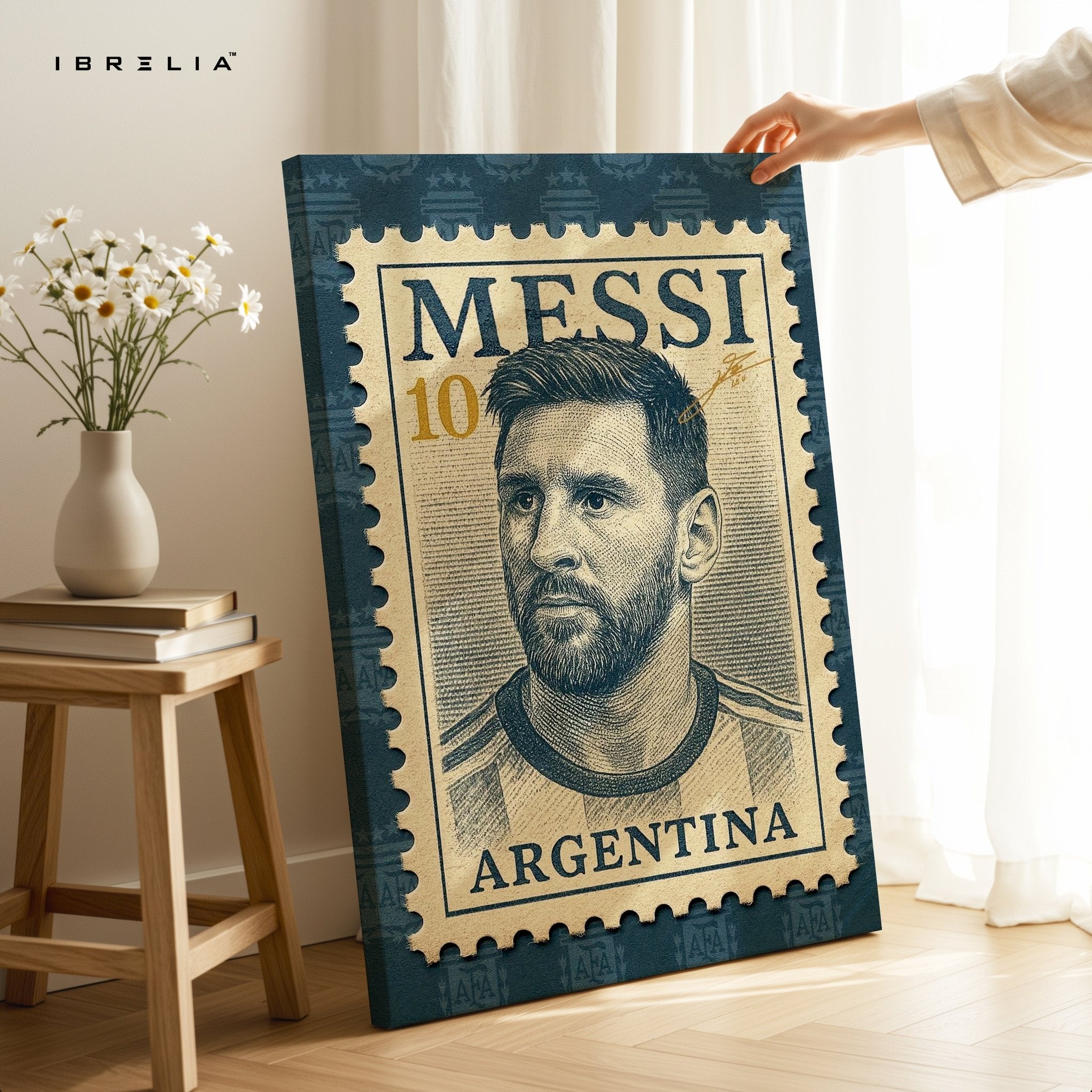 Messi Stamp Edition – 4K Ultra Wrap Frame Wall Art in Pakistan | IBRELIA™ - IBRELIA