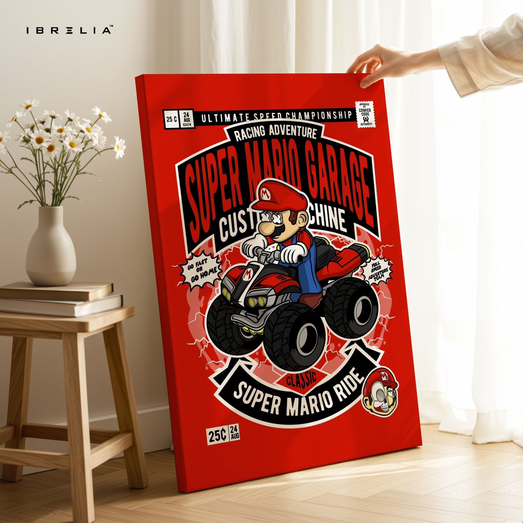 Super Mario Garage Pop Art Edition – 4K Ultra Wrap Frame Wall Art in Pakistan | IBRELIA™ - IBRELIA