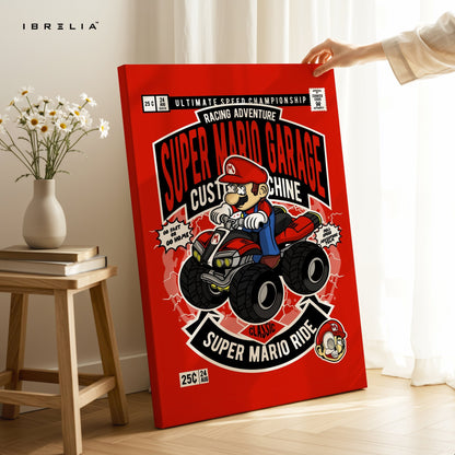 Super Mario Garage Pop Art Edition – 4K Ultra Wrap Frame Wall Art in Pakistan | IBRELIA™ - IBRELIA
