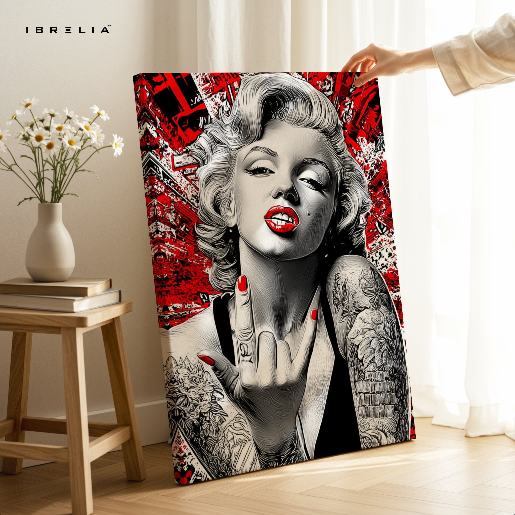 Rebel Marilyn Tattoo Wall Frame | 4K Ultra Wrap Frame Wall Art in Pakistan | IBRELIA™ - IBRELIA
